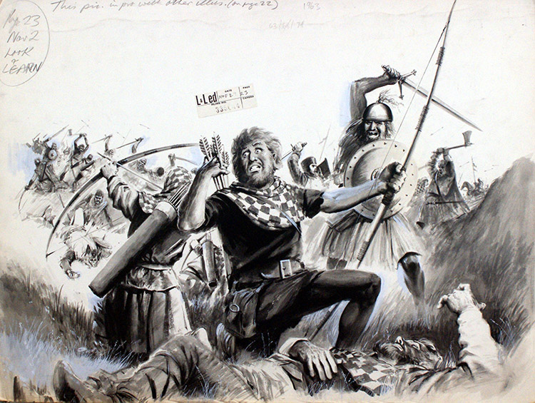 Battle Scene with Archer (Original) by 20th Century at The Illustration Art Gallery