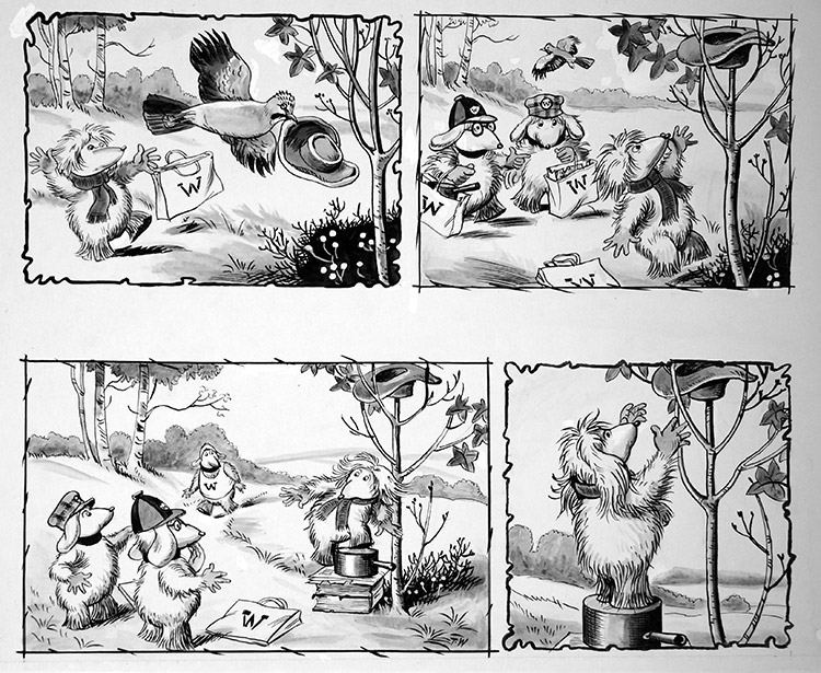 The Wombles Hat Hassle (TWO pages) (Originals) by 20th Century at The Illustration Art Gallery