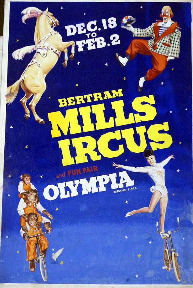 Bertram Mills Circus original poster art 1 (Original) art by 20th Century at The Illustration Art Gallery