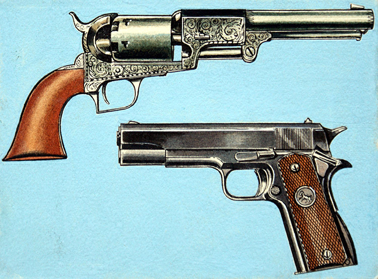 Colt Revolver and Automatic Pistol (Original) by Military at The Illustration Art Gallery