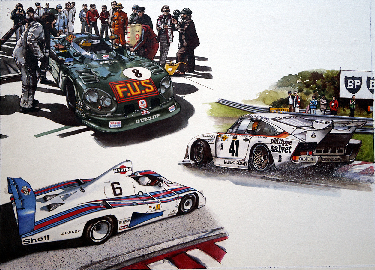 Saloon Car Racing (Original) art by Transport at The Illustration Art Gallery