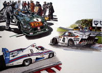 Saloon Car Racing art by 20th Century unidentified artist