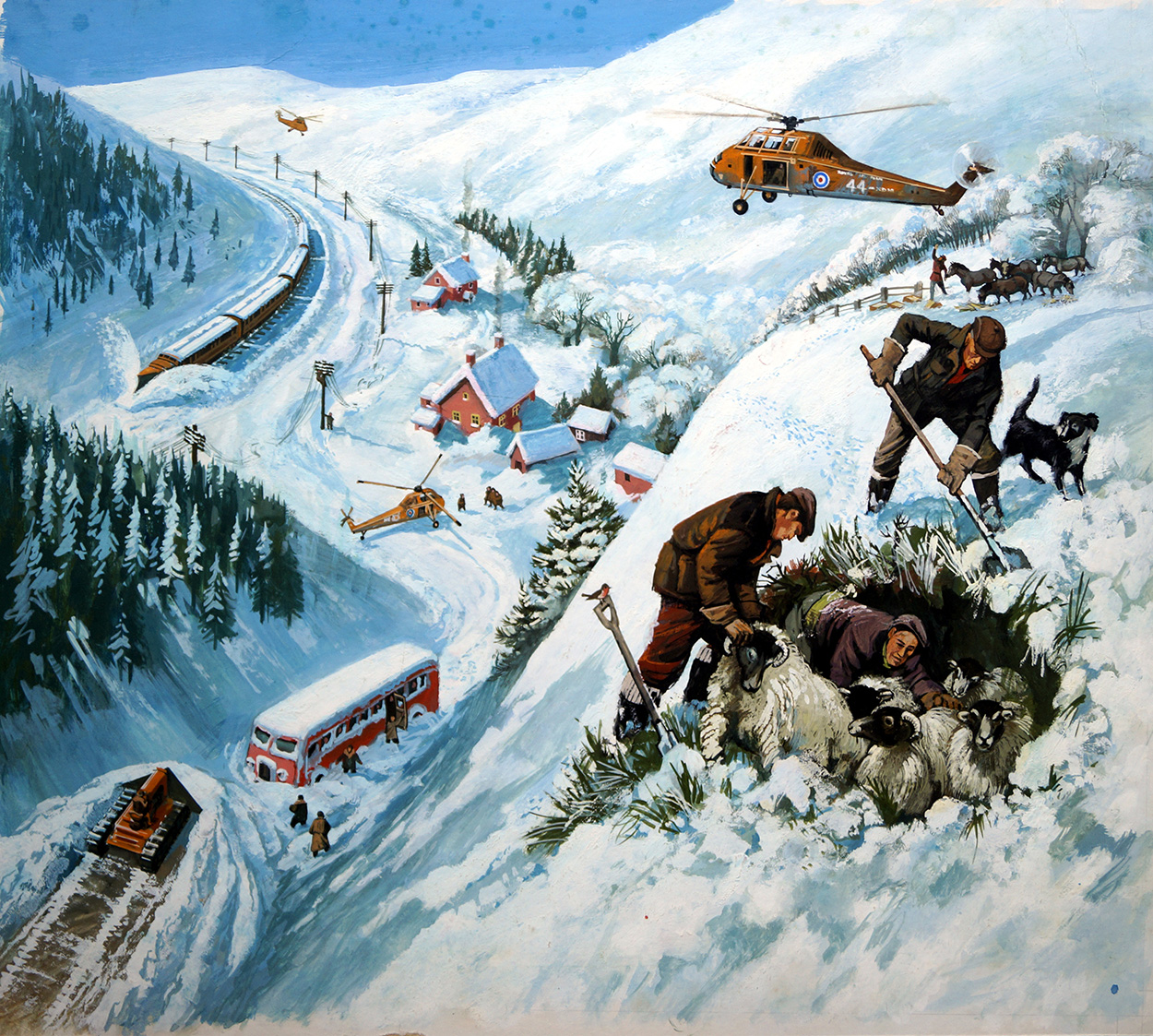 Winter Rescue (Original) art by Transport at The Illustration Art Gallery