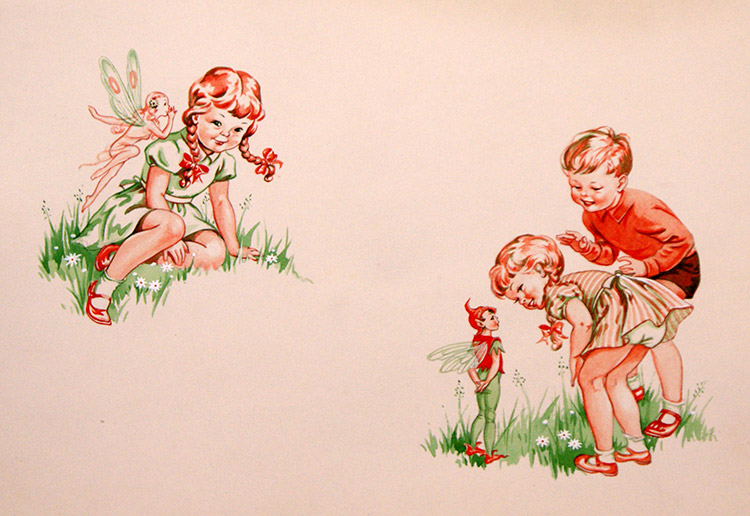 Fairies (Original) by E V Abbott Art at The Illustration Art Gallery
