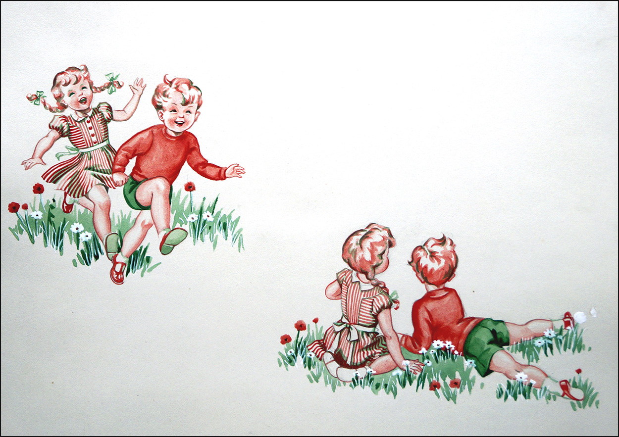 Fun in the Fields (Original) art by E V Abbott Art at The Illustration Art Gallery