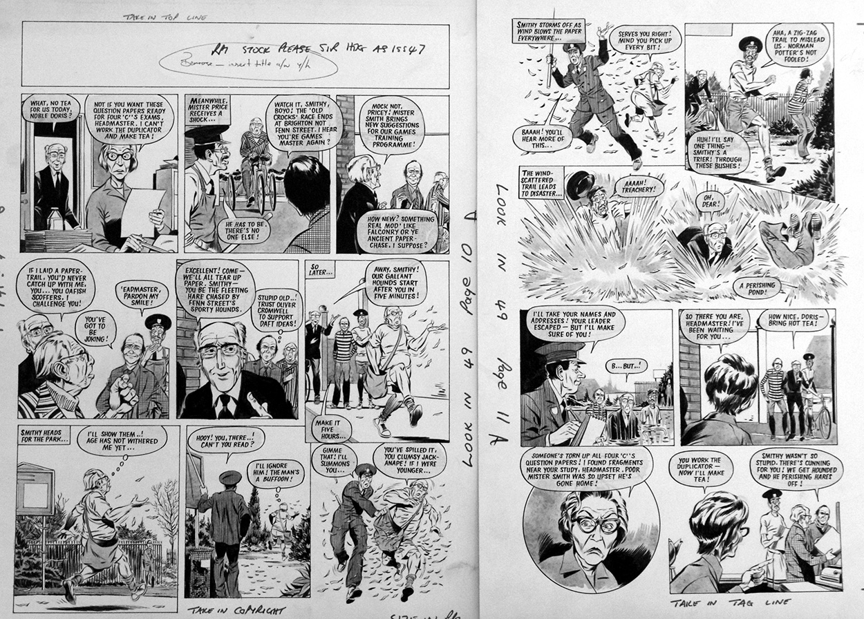 Please Sir! 3 Wheeler (TWO pages) (Originals) art by Graham Allen at The Illustration Art Gallery