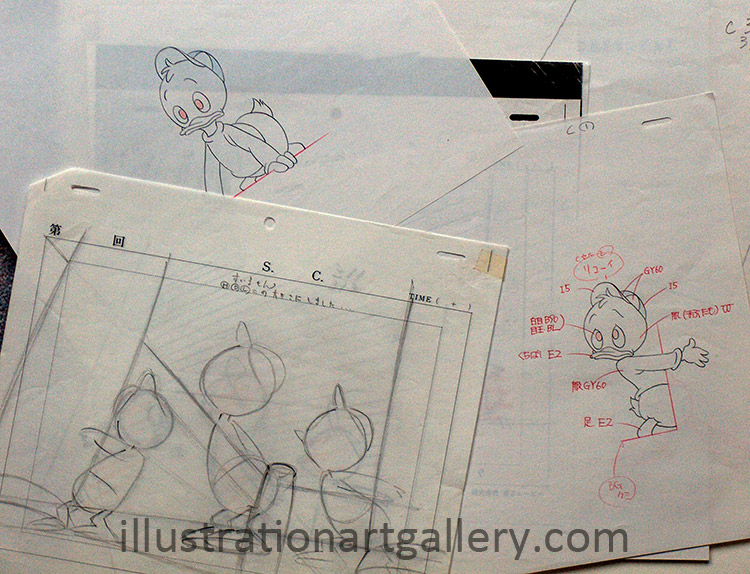 Duck Tales with Huey, Louie and Dewey (Cel) (Original) by Disney Studio at The Illustration Art Gallery