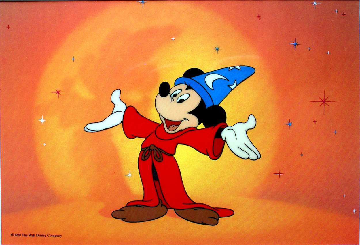 Mickey Mouse as the Sorcerer's Apprentice (Limited Edition Print) art by Disney Studio at The Illustration Art Gallery