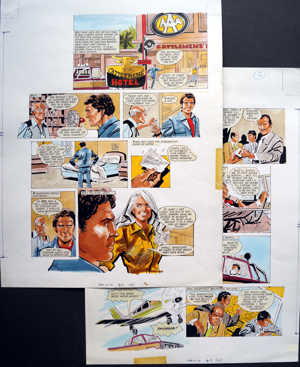 The Fall Guy - On The Trail Of Dandy Munce (TWO pages) (Originals) by The Fall Guy (Baikie) at The Illustration Art Gallery