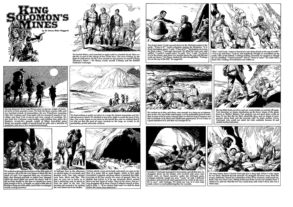 King Solomon's Mines Pages 7 and 8 (two pages) (Originals) art by King Solomon's Mines (Bill Baker) at The Illustration Art Gallery