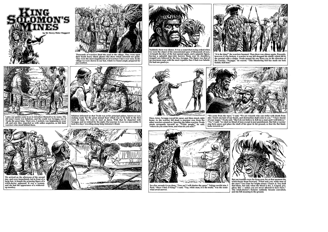 King Solomon's Mines Pages 11 and 12 (two pages) (Originals) art by King Solomon's Mines (Bill Baker) at The Illustration Art Gallery