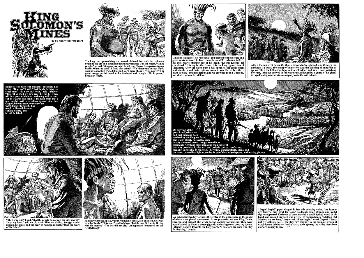 King Solomon's Mines Pages 13 and 14 (two pages) (Originals) art by King Solomon's Mines (Bill Baker) at The Illustration Art Gallery