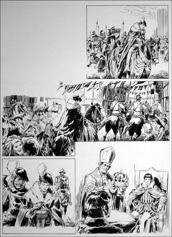 The Prince and the Pauper - Coronation (TWO pages) (Originals) by The Prince and The Pauper (Bill Baker) at The Illustration Art Gallery