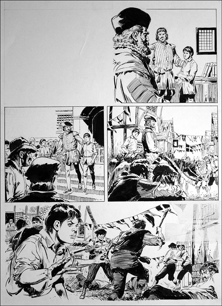 The Prince and the Pauper - Procession (TWO pages) (Originals) art by The Prince and The Pauper (Bill Baker) at The Illustration Art Gallery