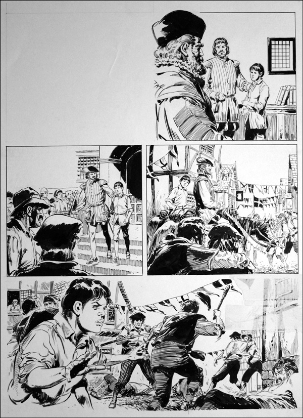 The Prince and the Pauper - Procession (TWO pages) (Originals) by The Prince and The Pauper (Bill Baker) at The Illustration Art Gallery