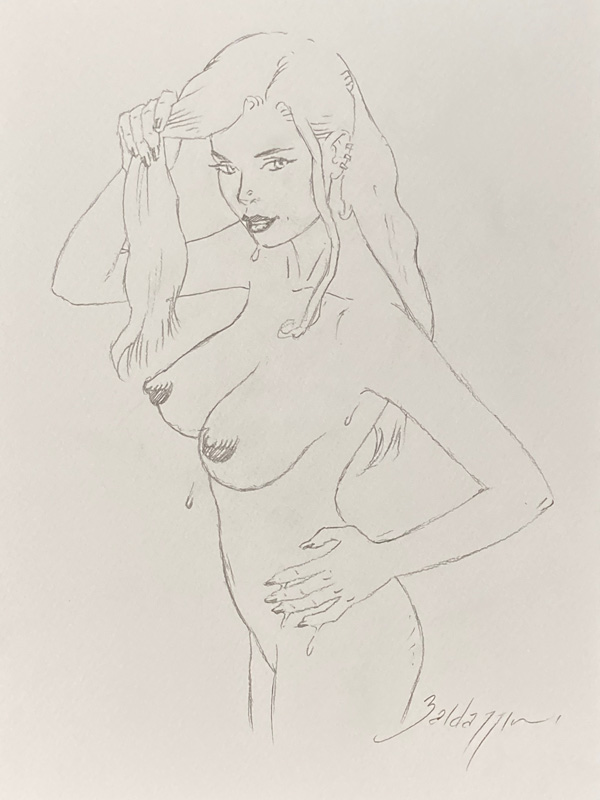 The Pin-Up (Original) (Signed) by Roberto Baldazzini Art at The Illustration Art Gallery