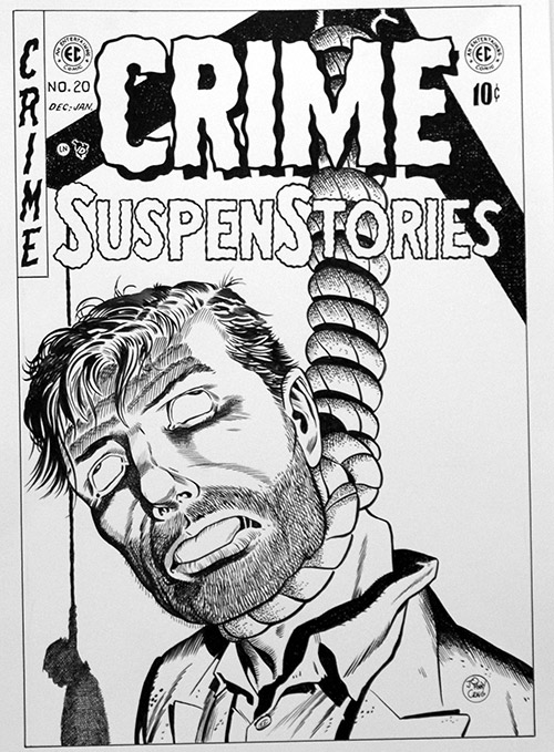 Crime SuspenStories Issue 20 cover Re-Creation (Original) by Bambos (Georgiou) Art at The Illustration Art Gallery