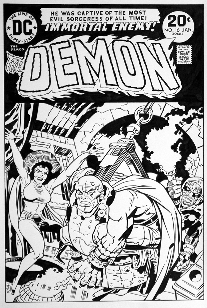 The Demon Issue 16 cover Re-Creation (Original) art by Bambos (Georgiou) Art at The Illustration Art Gallery