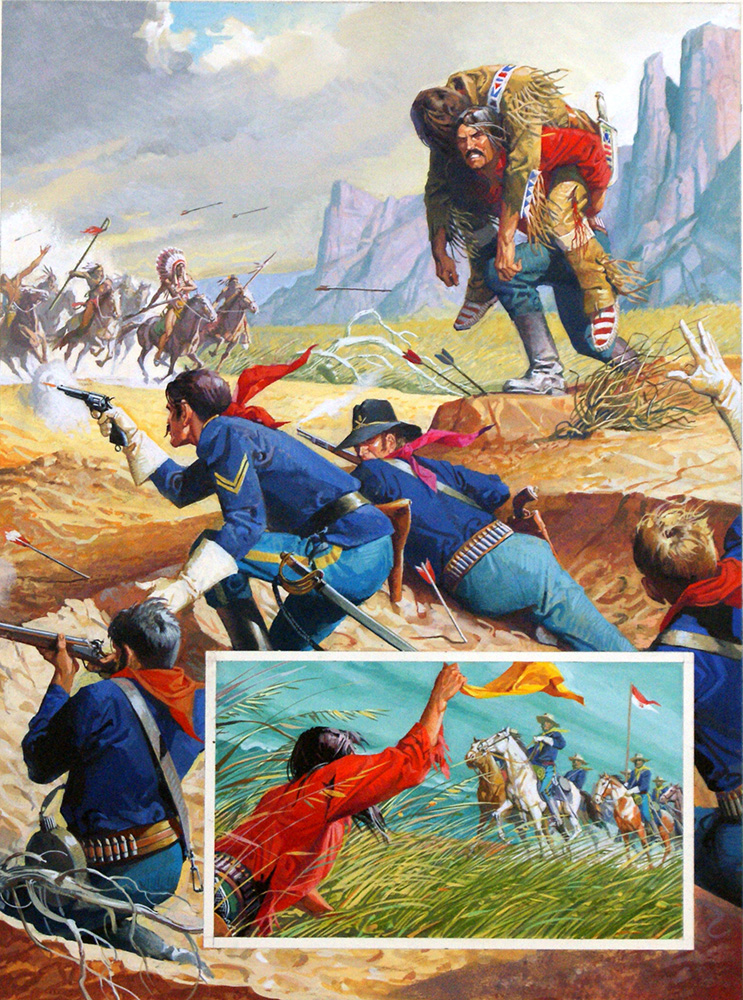 The Heroes of Buffalo Wallow 1 (Original) art by American History (Baraldi) at The Illustration Art Gallery