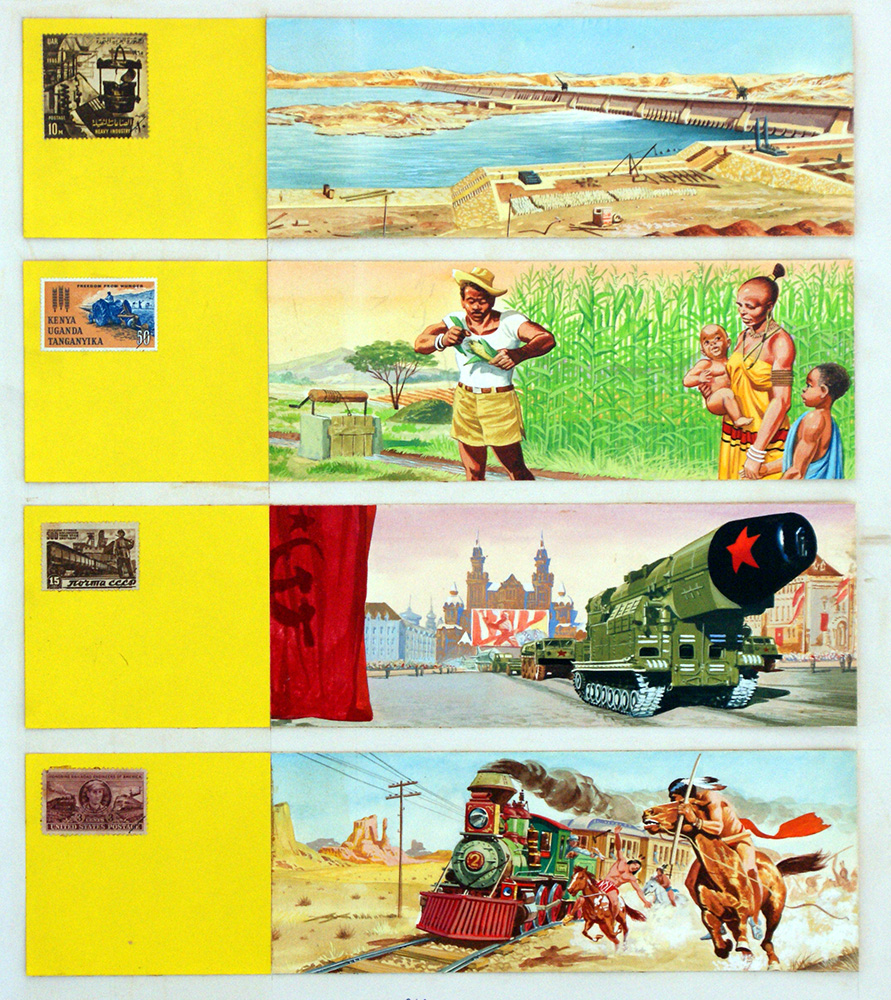 Great Achievements On Stamps (Original) art by American History (Baraldi) at The Illustration Art Gallery