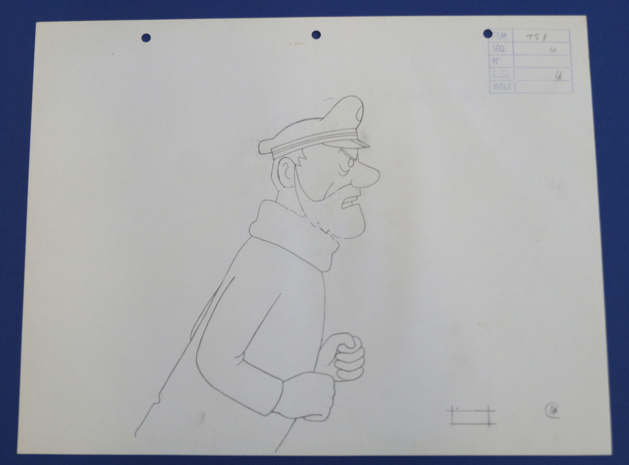 Captain Haddock drawing from Tintin (Original) art by Tintin at The Illustration Art Gallery