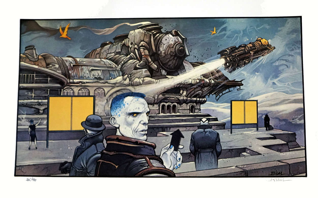 The Last Additional Train: Rocket Train (Limited Edition Print) (Signed) art by Enki Bilal at The Illustration Art Gallery