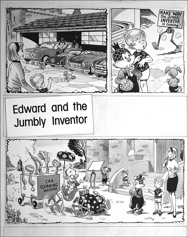 Edward and the Jumbly Inventor (COMPLETE 4 PAGE STORY) (Originals) art by The Jumblies (Blasco) Art at The Illustration Art Gallery
