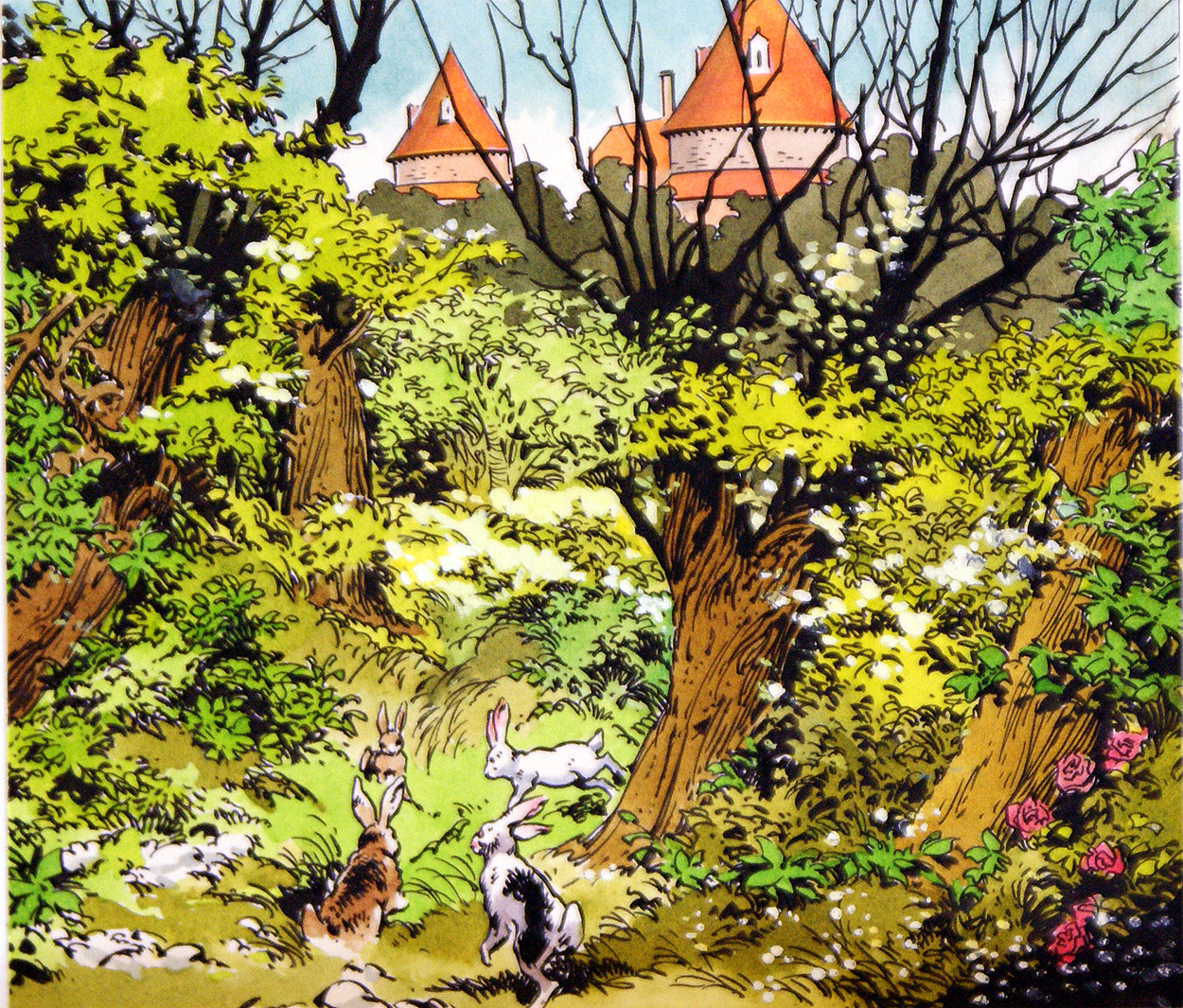 Fairytale Castle (Original) art by Sleeping Beauty (Blasco) at The Illustration Art Gallery