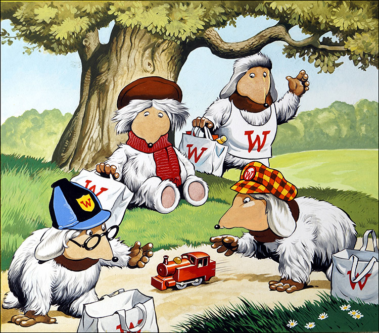 The Wombles - Model Train (Original) by The Wombles (Blasco) at The Illustration Art Gallery
