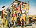 Welcoming Italian warriors (Original Macmillan Poster) (Print) art by Stuart Boyle at The Illustration Art Gallery