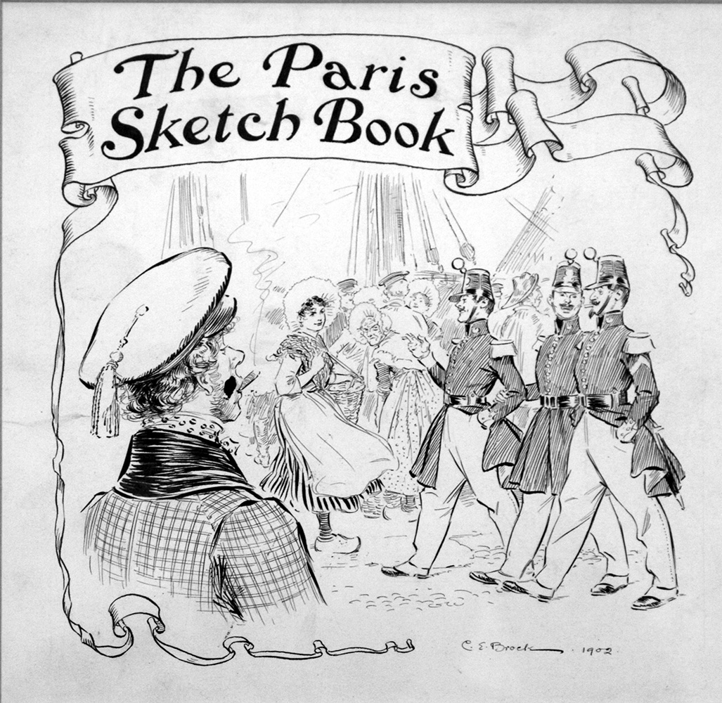 The Paris Sketch Book Title Page (Original) (Signed) art by Charles Edmund Brock at The Illustration Art Gallery