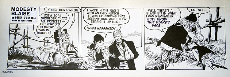 Modesty Blaise daily strip 4607a (Original) by Modesty Blaise (John M Burns) at The Illustration Art Gallery