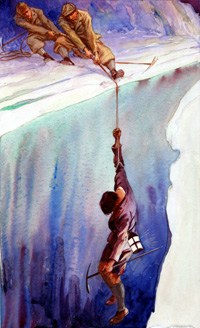 Cliffhanger art by Frederick William Burton
