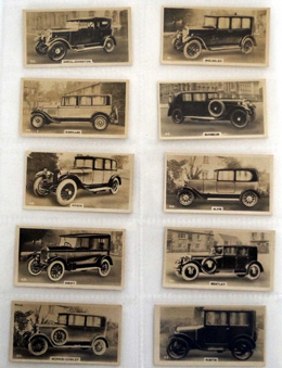 Cigarette cards: Motor Cars 1927 (Full Set 50) 