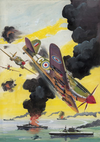 Darkest Hour Air Ace Picture Library Cover 34 art by Nino Caroselli