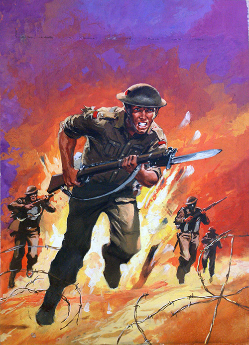 War Picture Library cover #34  'Fix Bayonets' (Original) by Nino Caroselli at The Illustration Art Gallery