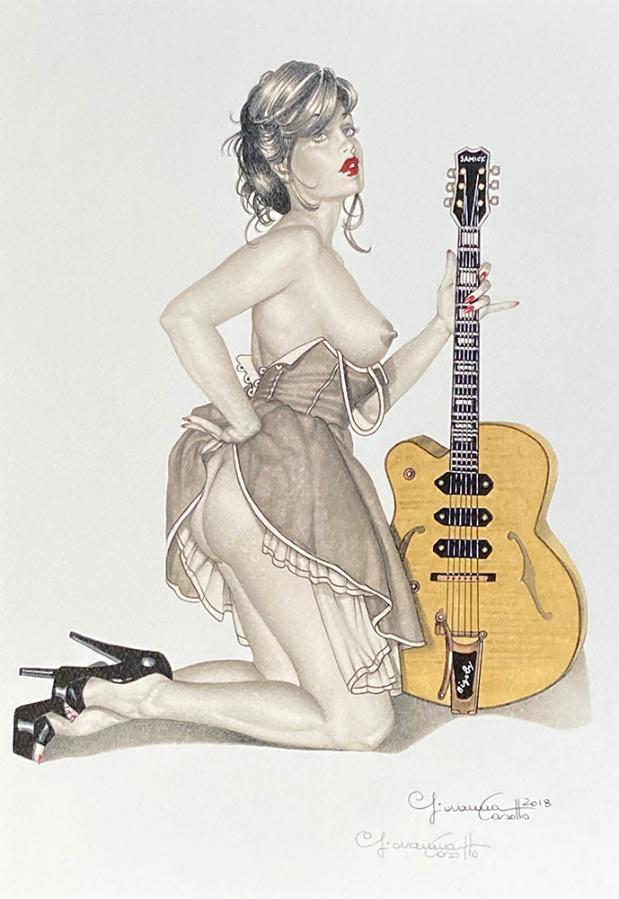 Guitar (Limited Edition Print) (Signed) art by Giovanna Casotto at The Illustration Art Gallery