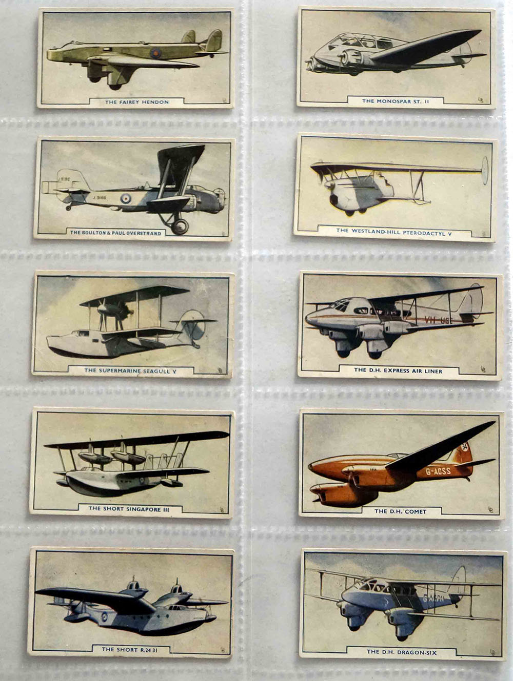 Full Set of 54 Cigarette Cards: Aircraft (1936) art by Transport at The Illustration Art Gallery