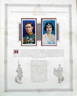 Complete Set of 50 Coronation of HM King George VI and Queen Elizabeth (1937) Cigarette cards in album (1937) at The Book Palace