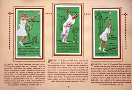 Complete Set of 50 Famous Tennis Players in Action Cigarette cards in album (1936)