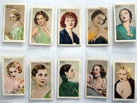 Full Set of 48 Cigarette Cards: Champions of Screen and Stage (1934) 