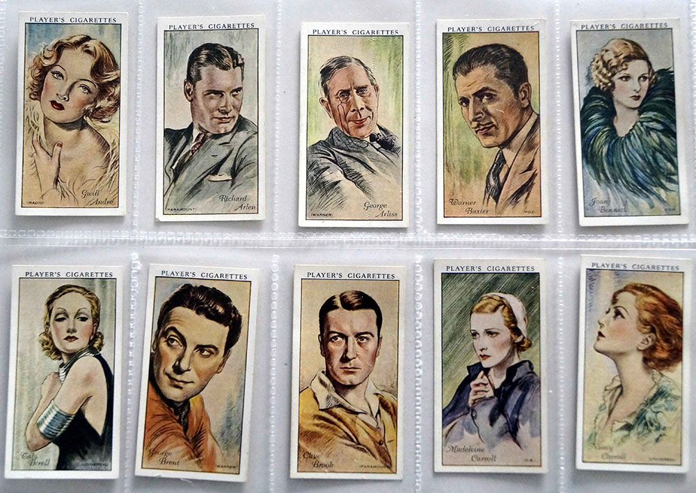 Full Set of 50 Cigarette Cards: Film Stars (1934) at The Book Palace