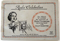 Radio Celebrities (First series) Full set of 50 cards in Album (1934)
