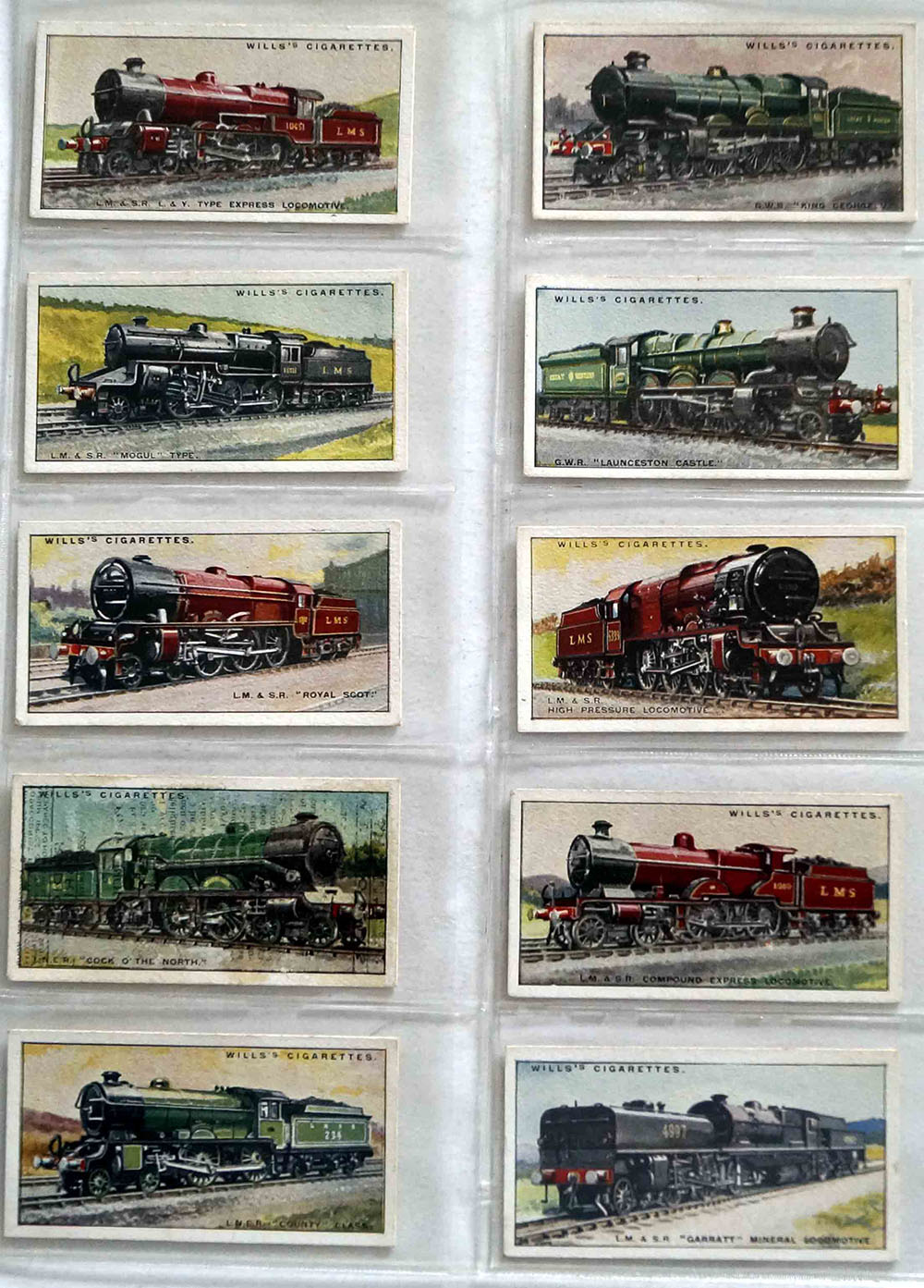 Full Set of 50 Cigarette Cards: Railway Locomotives (1930) art by Transport at The Illustration Art Gallery