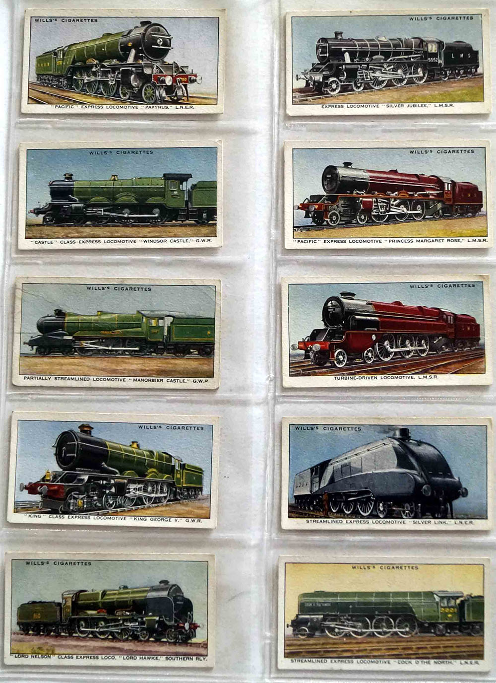 Full Set of 50 Cigarette Cards: Railway Engines (1936) art by Transport at The Illustration Art Gallery