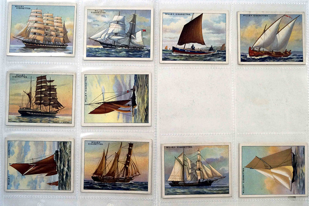 Rigs of Ships: Set of 20 of 25 Cigarette Cards (1929) art by Transport at The Illustration Art Gallery