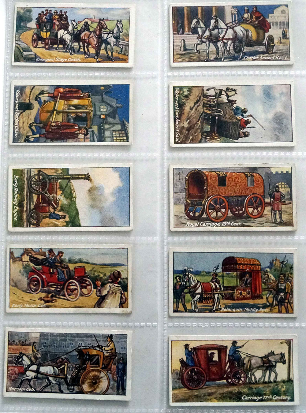 Full Set of 25 Cigarette Cards: Vehicles of All Ages (1924) at The Book Palace