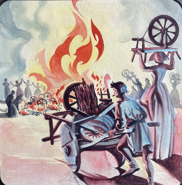 Sleeping Beauty: Burn the Wheels (Original) by Sleeping Beauty (Coelho) at The Illustration Art Gallery