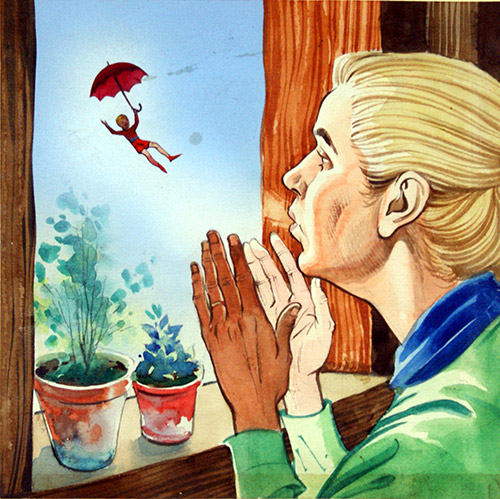 Tom Thumb: Up Up and Away (Original) by Tom Thumb (Coelho) at The Illustration Art Gallery