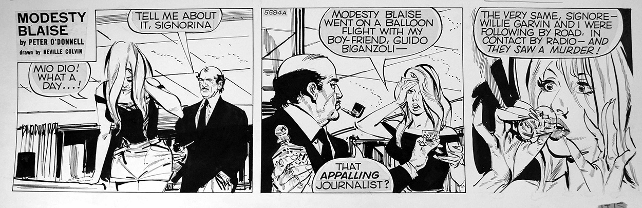Modesty Blaise daily strip 5584a (Original) art by Modesty Blaise (Neville Colvin) at The Illustration Art Gallery